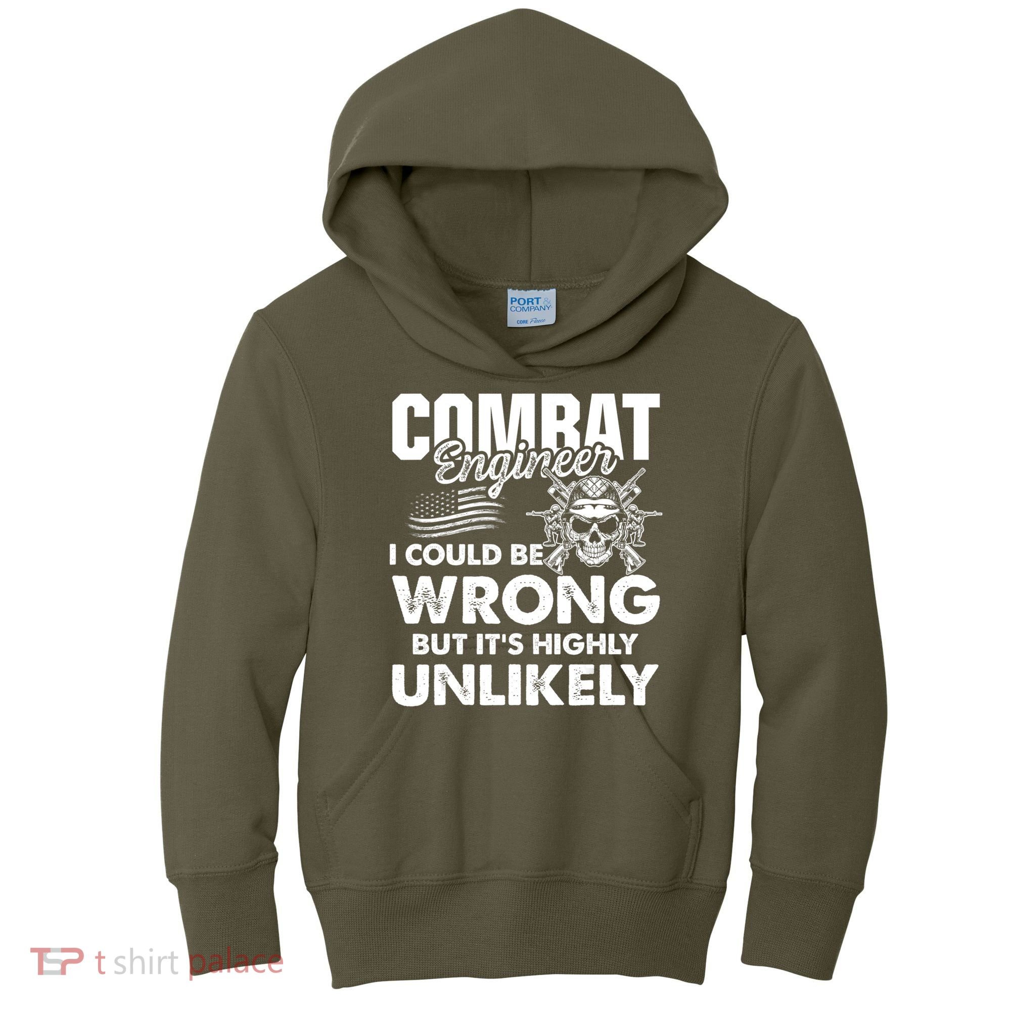 Combat Engineer Usa Military Sapper Kids Hoodie