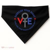 Cool Election Vote Like Your Rights Depend On It USA-Made Doggie Bandana thumb 0