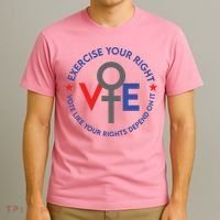 Cool Election Vote Like Your Rights Depend On It T-Shirt thumb 3