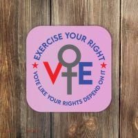 Cool Election Vote Like Your Rights Depend On It Coaster thumb 0