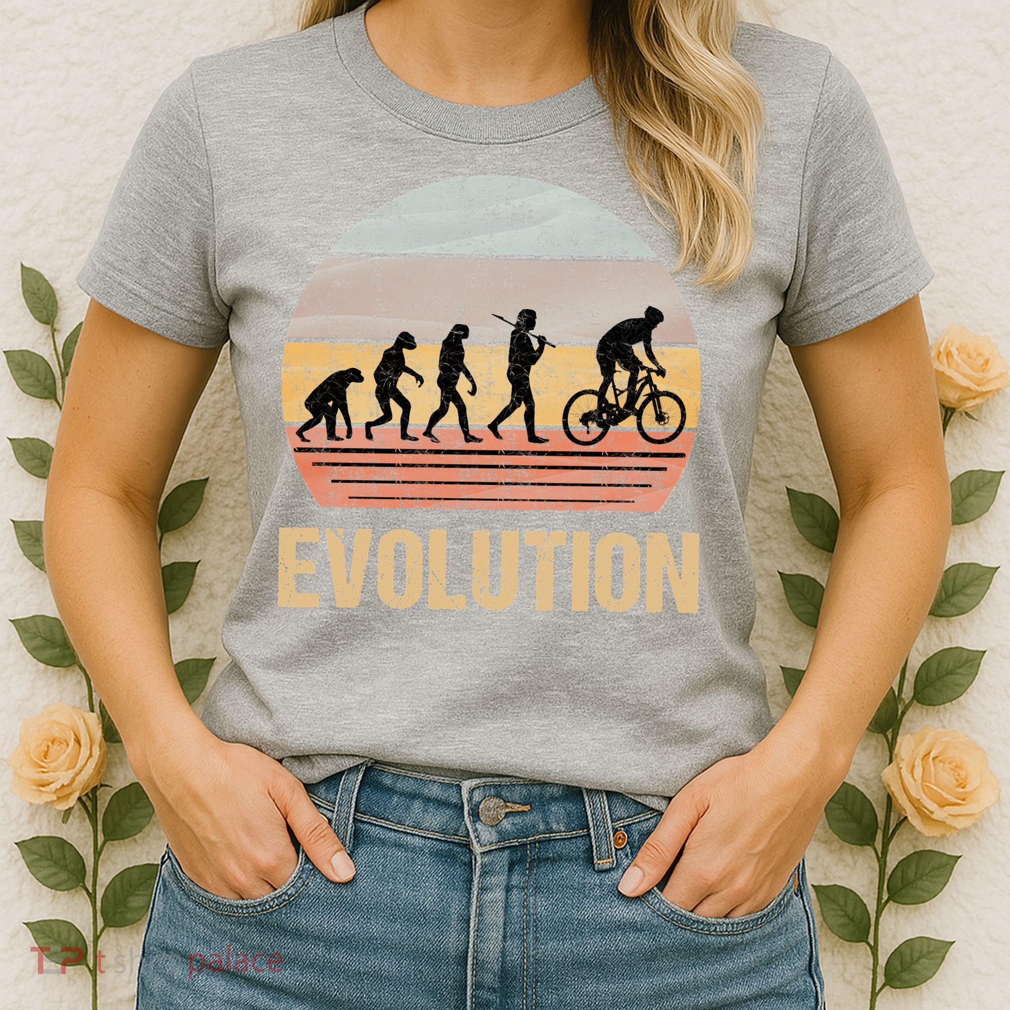 Cycling Evolution Vintage Retro Women's T-Shirt