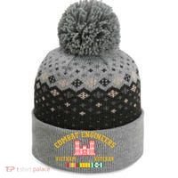 Combat Engineers Vietnam Veteran Veterans Day Xmas Funny Gift The Baniff Cuffed Pom Beanie thumb 0