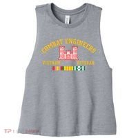 Combat Engineers Vietnam Veteran Veterans Day Xmas Funny Gift Women's Racerback Cropped Tank thumb 0