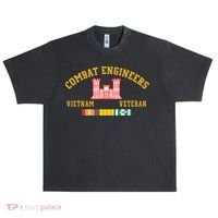 Combat Engineers Vietnam Veteran Veterans Day Xmas Funny Gift Urban Oversized Heavyweight T-Shirt thumb 0