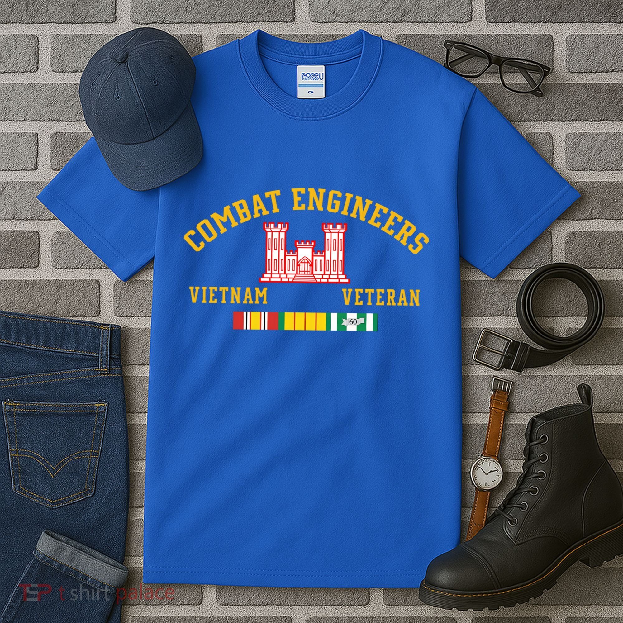Combat Engineers Vietnam Veteran Veterans Day Xmas Funny Gift Tall T-Shirt