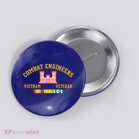 Combat Engineers Vietnam Veteran Veterans Day Xmas Funny Gift Button thumb 0