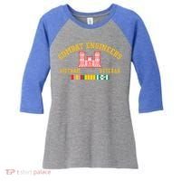 Combat Engineers Vietnam Veteran Veterans Day Xmas Funny Gift Women's Tri-Blend 3/4-Sleeve Raglan Shirt thumb 0