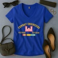 Combat Engineers Vietnam Veteran Veterans Day Xmas Funny Gift Women's V-Neck T-Shirt thumb 2