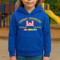 Combat Engineers Vietnam Veteran Veterans Day Xmas Funny Gift Kids Hoodie thumb 3