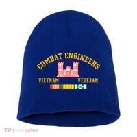 Combat Engineers Vietnam Veteran Veterans Day Xmas Funny Gift Short Acrylic Beanie thumb 0