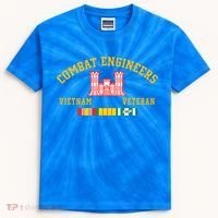 Combat Engineers Vietnam Veteran Veterans Day Xmas Funny Gift Kids Tie-Dye T-Shirt thumb 0