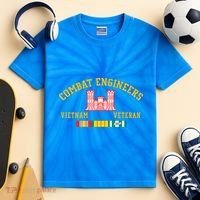 Combat Engineers Vietnam Veteran Veterans Day Xmas Funny Gift Kids Tie-Dye T-Shirt thumb 2