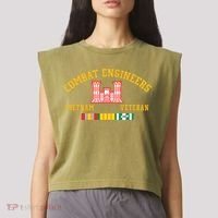 Combat Engineers Vietnam Veteran Veterans Day Xmas Funny Gift Garment-Dyed Women's Muscle Tee thumb 2