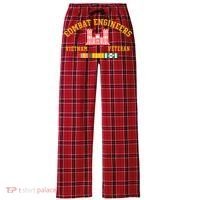 Combat Engineers Vietnam Veteran Veterans Day Xmas Funny Gift Women's Flannel Plaid Pajama Pants thumb 0