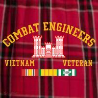 Combat Engineers Vietnam Veteran Veterans Day Xmas Funny Gift Women's Flannel Plaid Pajama Pants thumb 2