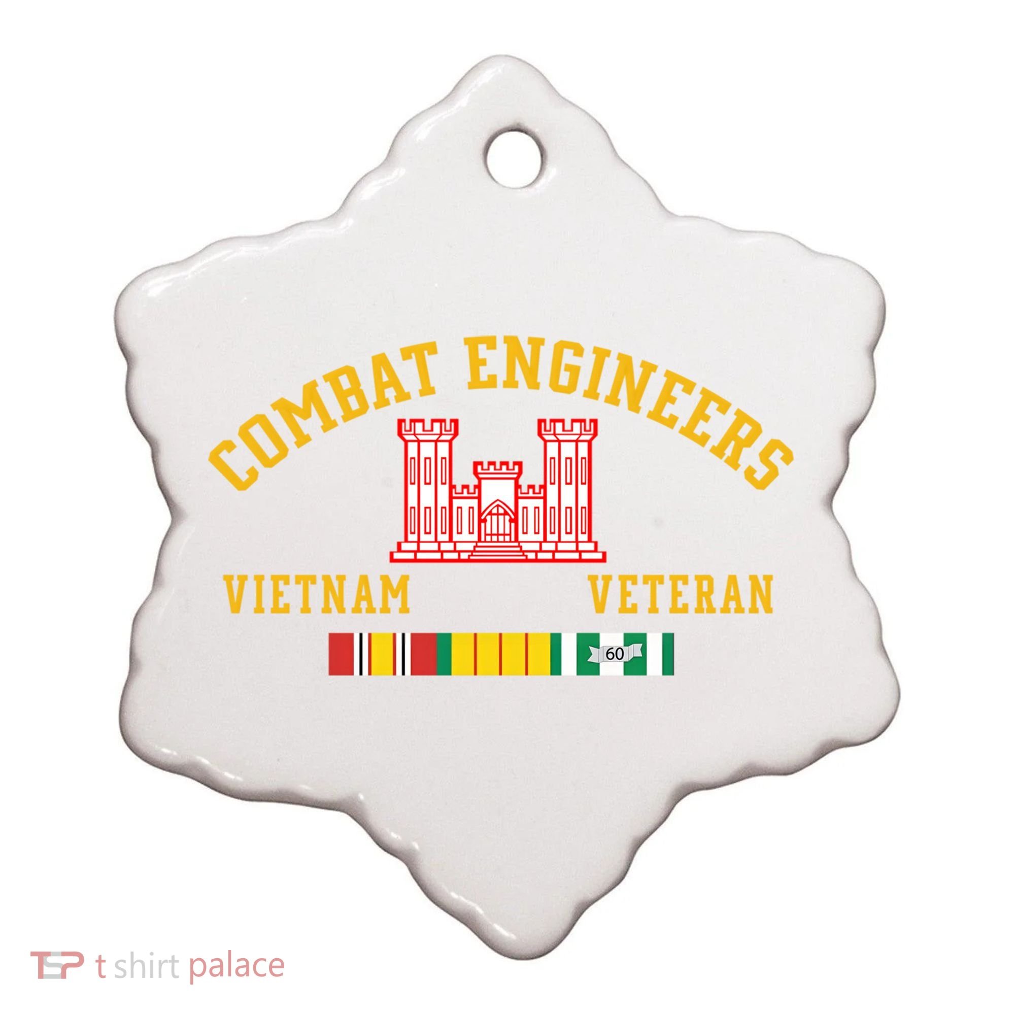 Combat Engineers Vietnam Veteran Veterans Day Xmas Funny Gift Ceramic Ornament