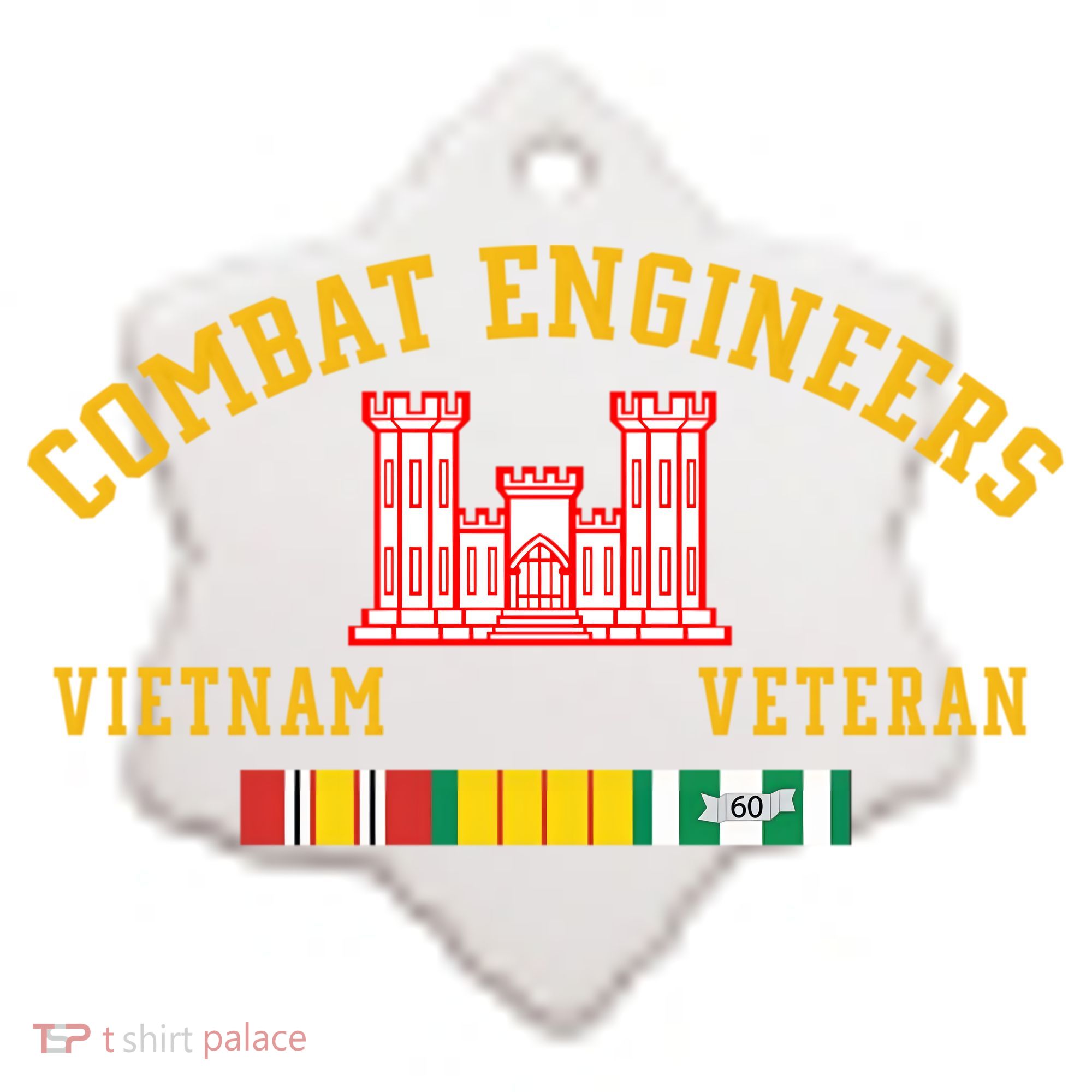Combat Engineers Vietnam Veteran Veterans Day Xmas Funny Gift Ceramic Ornament