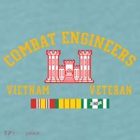Combat Engineers Vietnam Veteran Veterans Day Xmas Funny Gift Sueded Cloud Jersey T-Shirt thumb 2