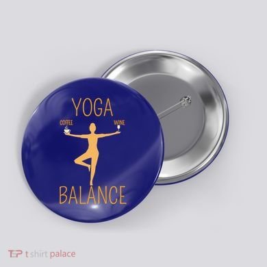 Coffee Er Wine Lover Funny Ing Yoga Balance Gift Button