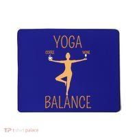 Coffee Er Wine Lover Funny Ing Yoga Balance Gift Mousepad thumb 0