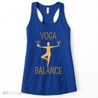 Coffee Er Wine Lover Funny Ing Yoga Balance Gift Women's Tank Top thumb 0