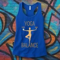 Coffee Er Wine Lover Funny Ing Yoga Balance Gift Women's Tank Top thumb 3