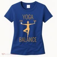 Coffee Er Wine Lover Funny Ing Yoga Balance Gift Women's T-Shirt thumb 0