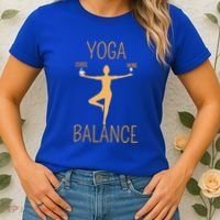 Coffee Er Wine Lover Funny Ing Yoga Balance Gift Women's T-Shirt thumb 2
