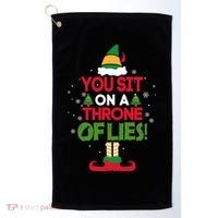 Elf - You Sit on a Throne of Lies Golf Towel thumb 0