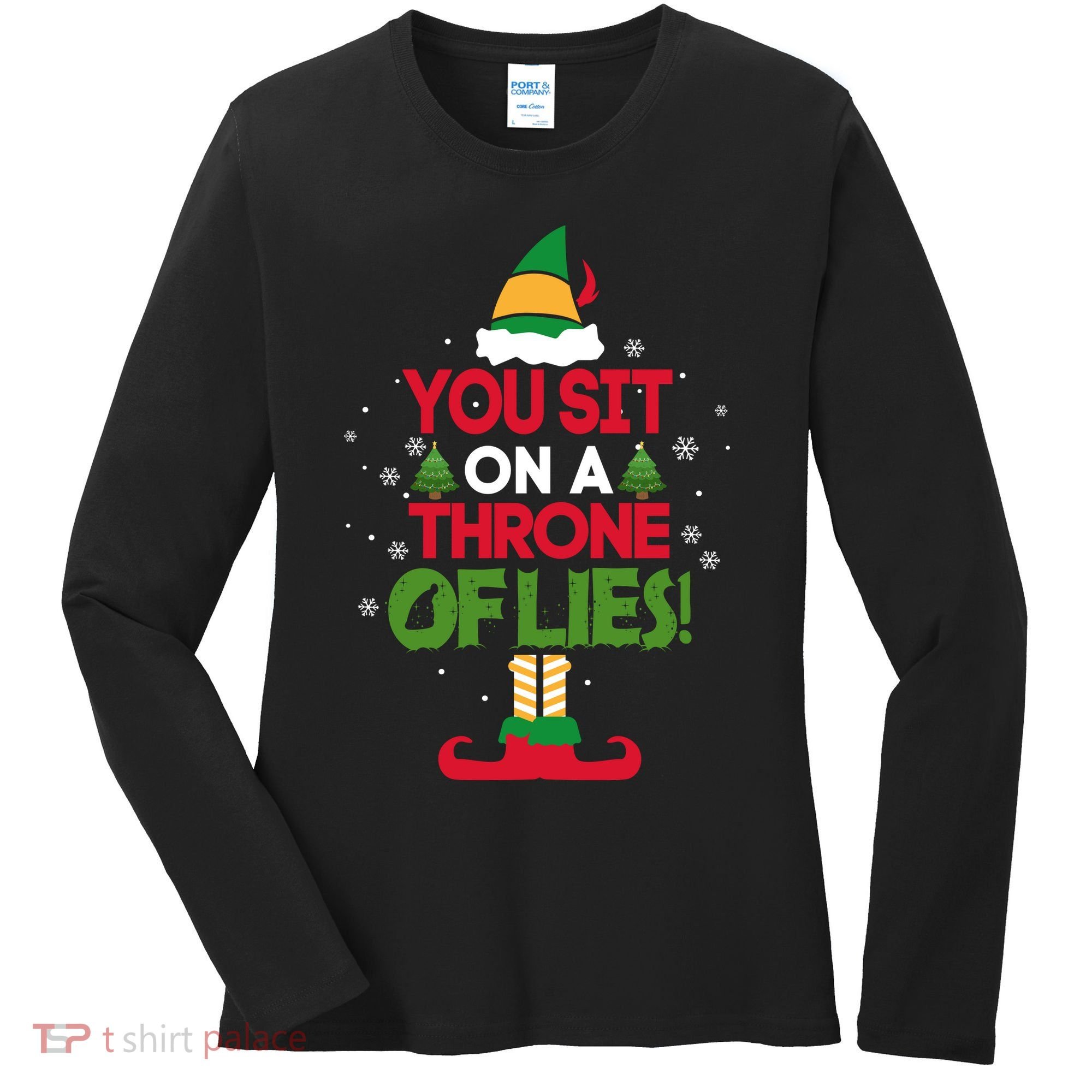 Elf - You Sit on a Throne of Lies Women's Long Sleeve Shirt