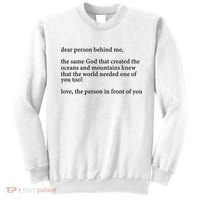 Carew Ellington You Are Loved Dear Person Behind Me Sweatshirt thumb 0
