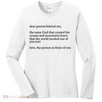 Carew Ellington You Are Loved Dear Person Behind Me Women's Long Sleeve Shirt thumb 0