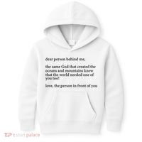 Carew Ellington You Are Loved Dear Person Behind Me Kids Hoodie thumb 0