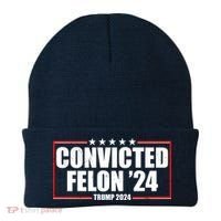 Convicted Felon 24 Trump 2024 Beanie thumb 0