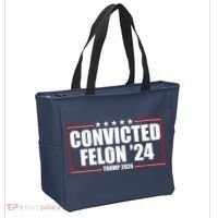 Convicted Felon 24 Trump 2024 Tote Bag thumb 2