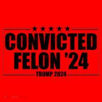 Convicted Felon 24 Trump 2024 Santa Hat thumb 1