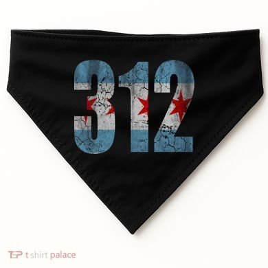 Chicago Flag 312 USA-Made Doggie Bandana
