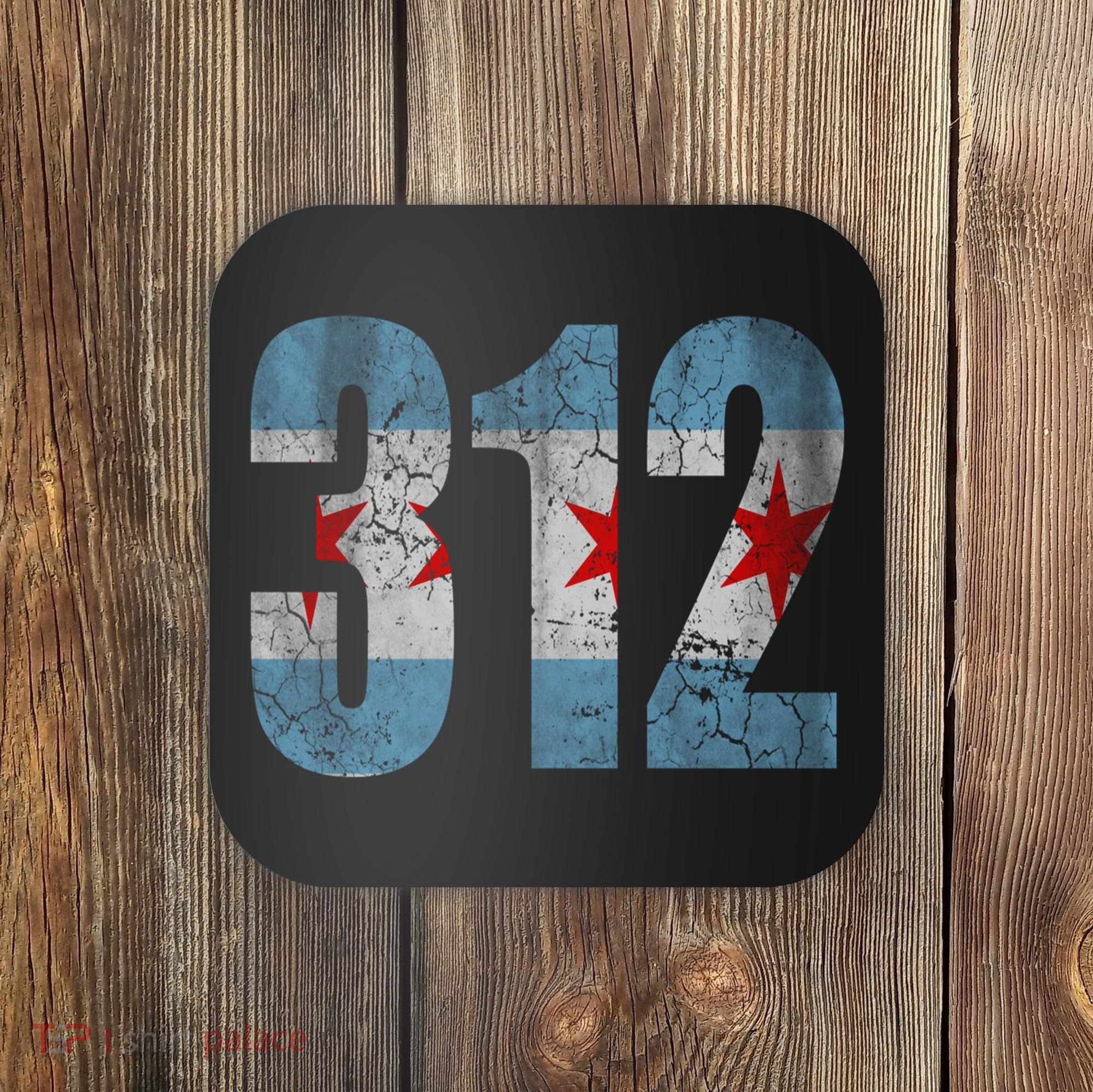 Chicago Flag 312 Coaster