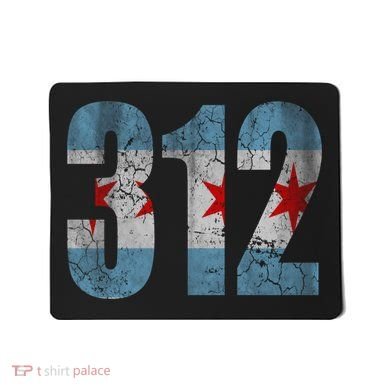 Chicago Flag 312 Mousepad