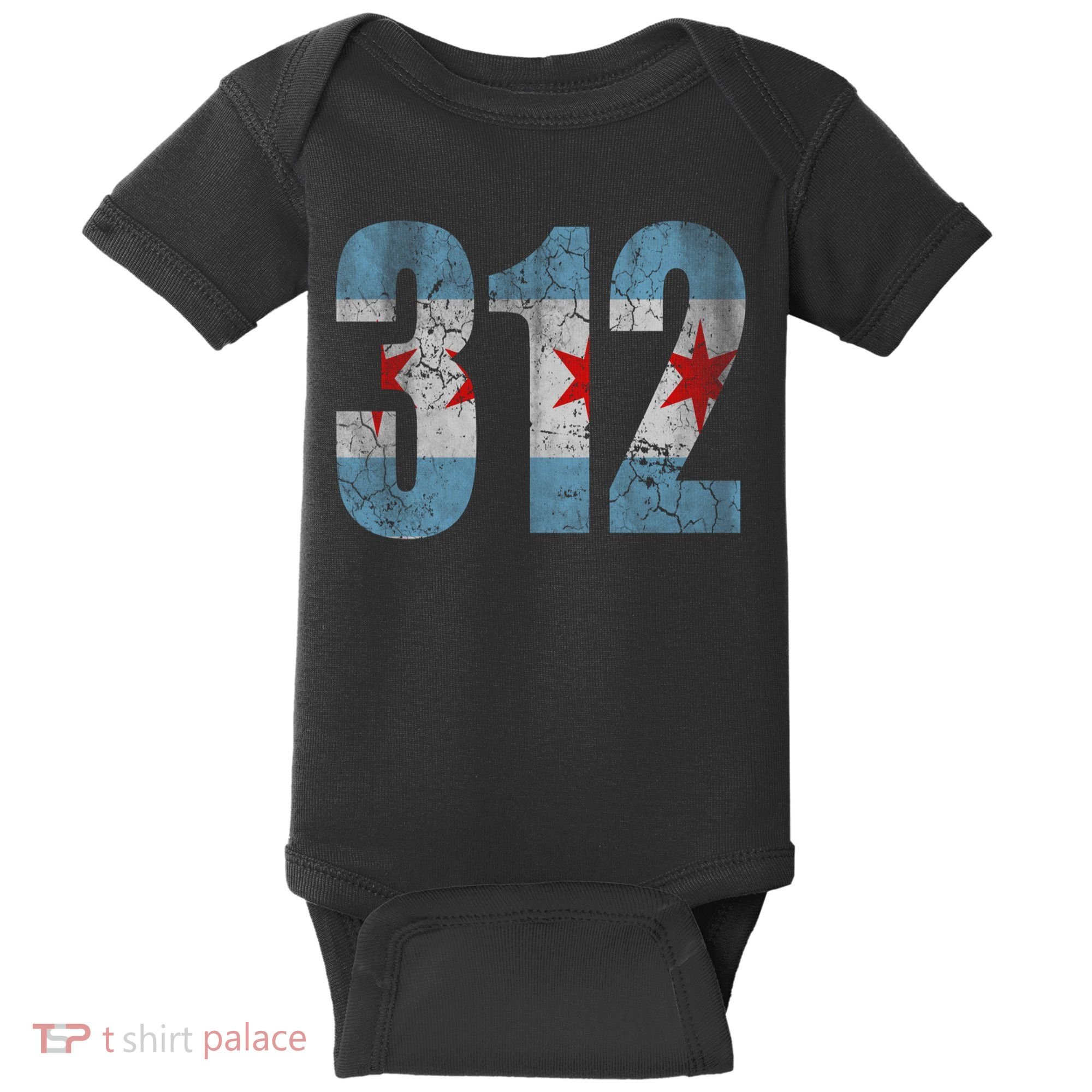 Chicago Flag 312 Baby Bodysuit