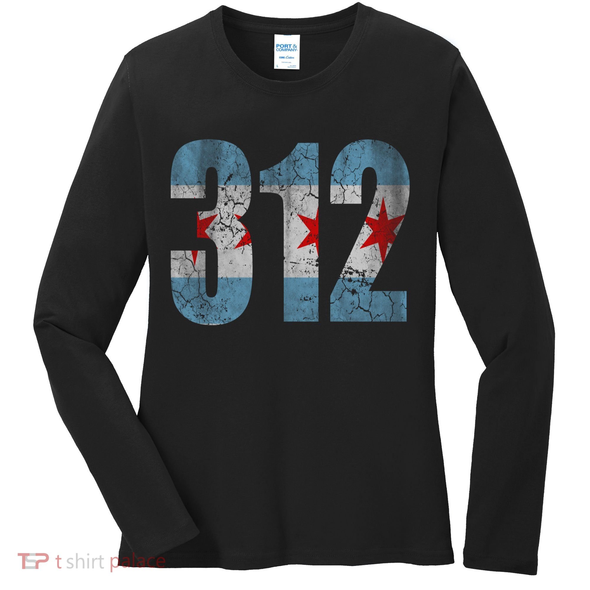 Chicago Flag 312 Women's Long Sleeve Shirt