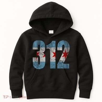 Chicago Flag 312 Kids Hoodie
