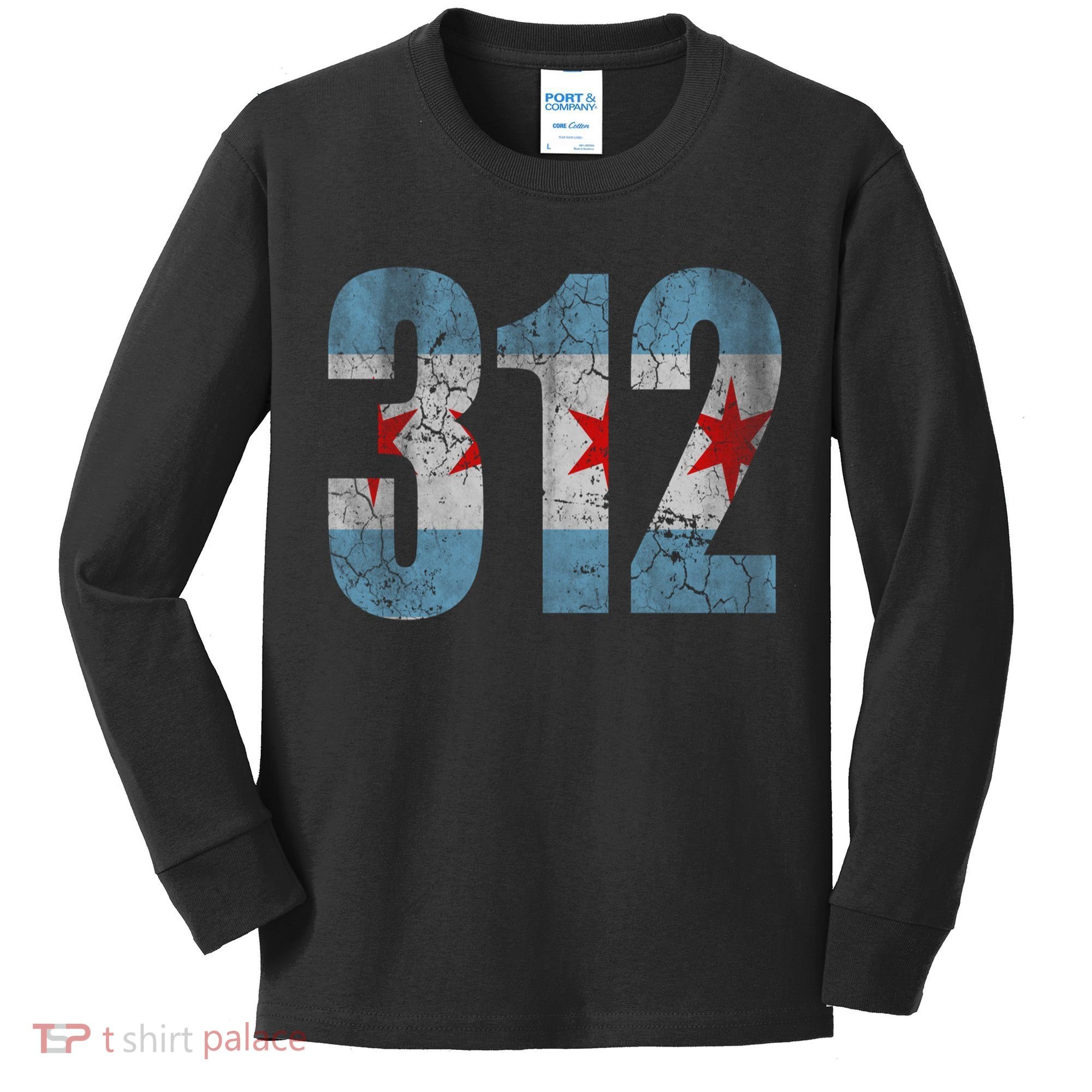Chicago Flag 312 Kids Long Sleeve Shirt