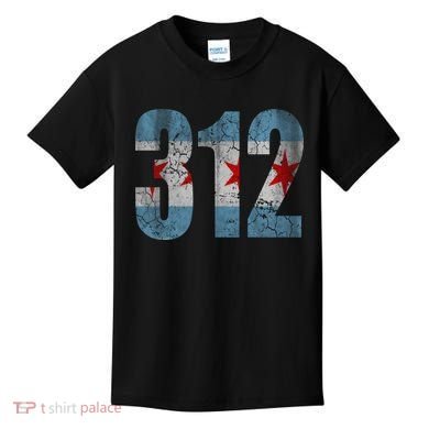 Chicago Flag 312 Kids T-Shirt