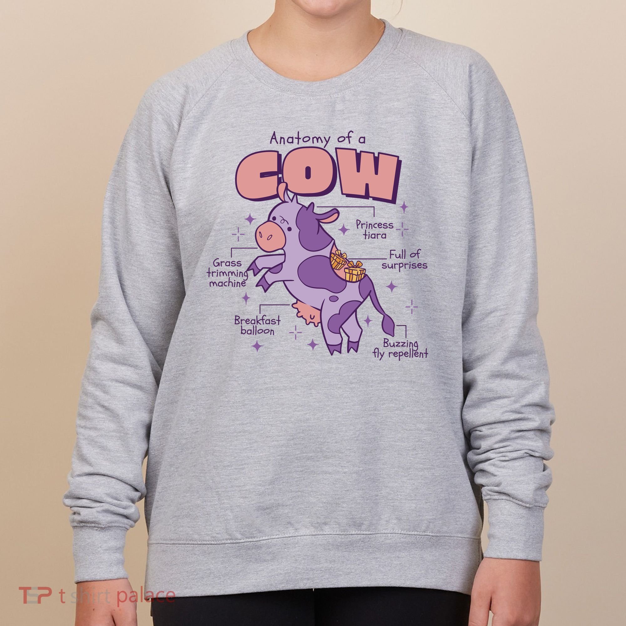 Cow Funny Anatomy Women's Sweatshirt