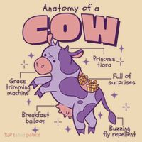 Cow Funny Anatomy Tote Bag thumb 4
