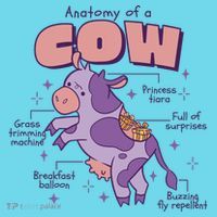 Cow Funny Anatomy Kids Long Sleeve Shirt thumb 2