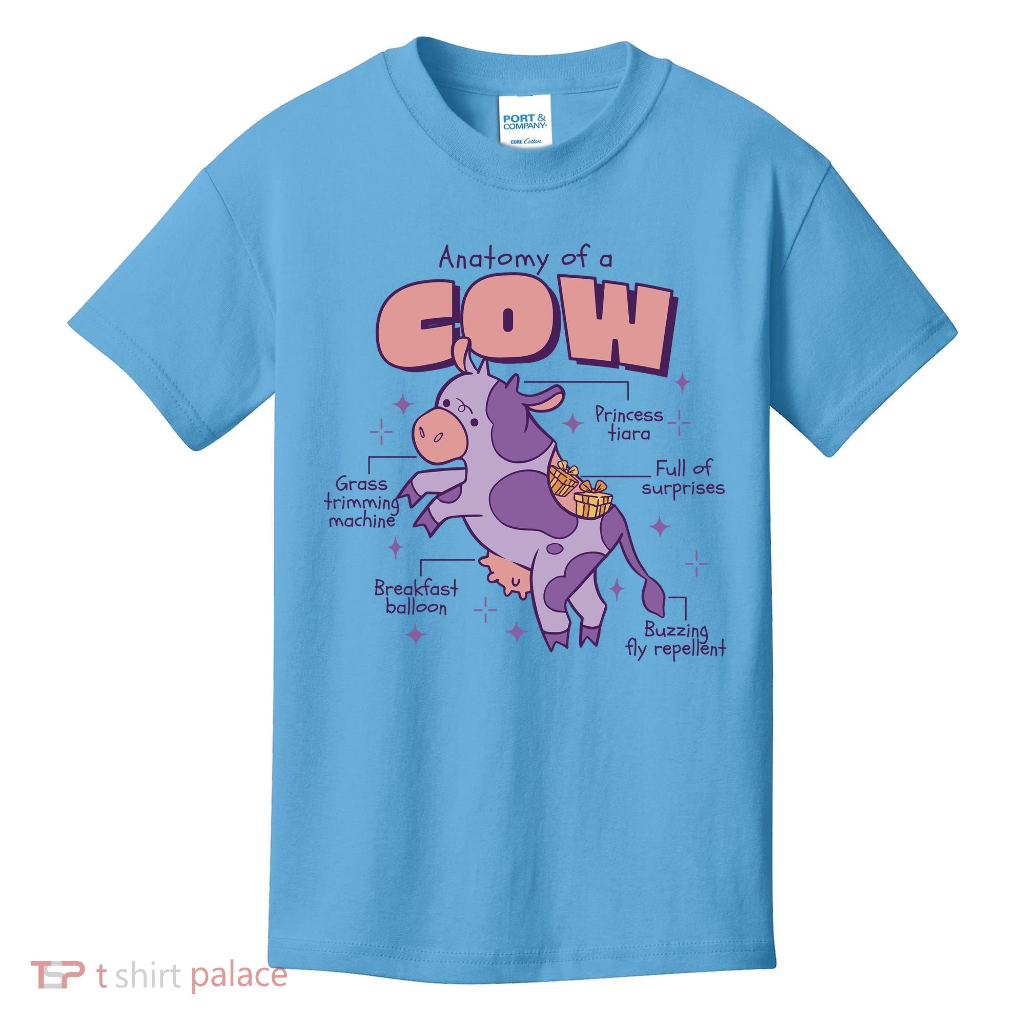 Cow Funny Anatomy Kids T-Shirt