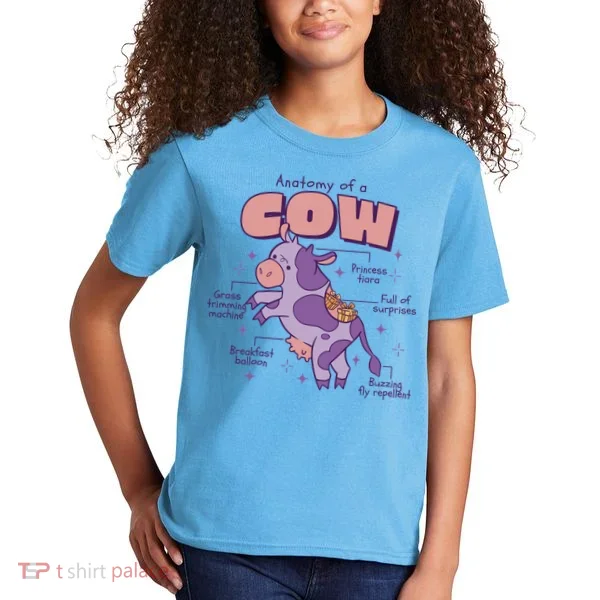 Cow Funny Anatomy Kids T-Shirt