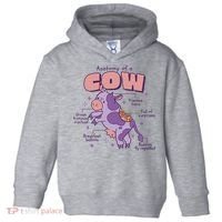 Cow Funny Anatomy Toddler Hoodie thumb 0